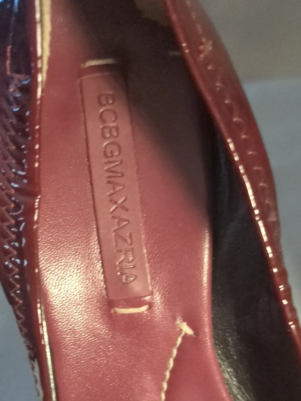 BCBGMaxAzria Deep Burgundy Patent Pointed Pumps